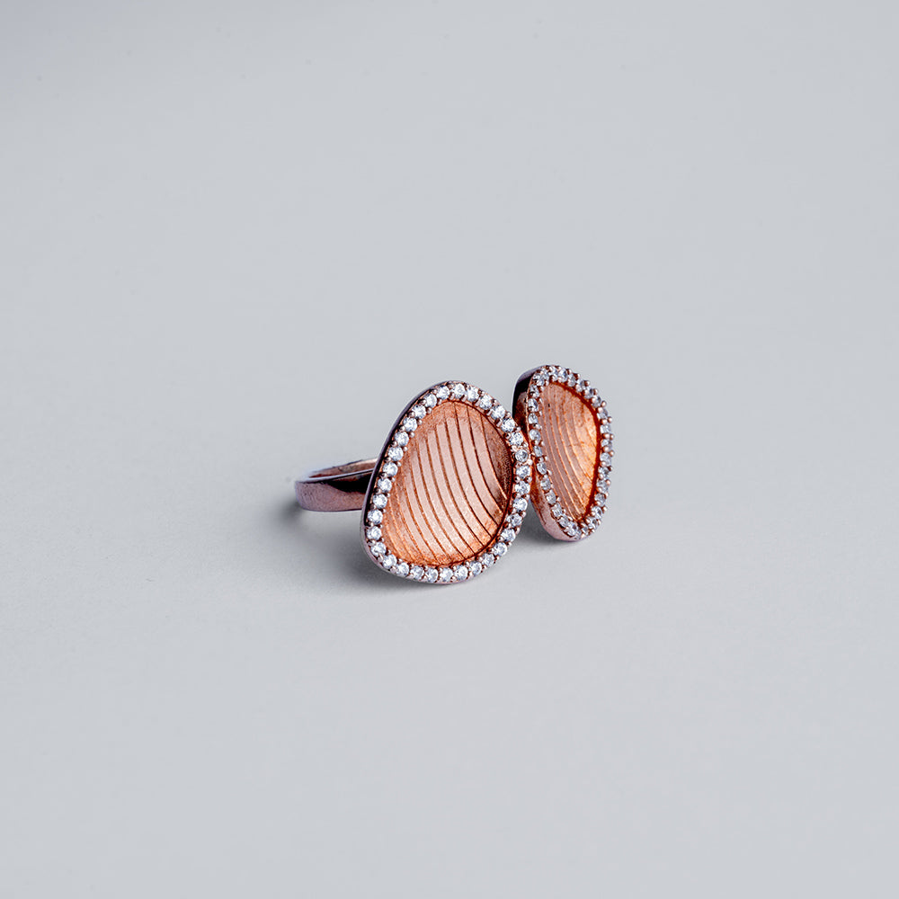 Dubble Patle Rose Gold Silver